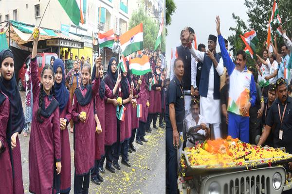 मुख्यमंत्री डॉ. यादव ने खुली जीप में सवार होकर की तिरंगा यात्रा की अगुवाई आठ से 80 वर्ष के लोग तिरंगा यात्रा में हुए शामिल