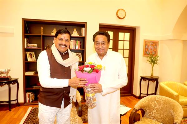 मुख्यमंत्री डॉ. यादव ने पूर्व मुख्यमंत्री श्री कमलनाथ से की सौजन्य भेंट