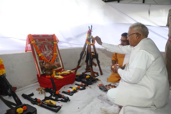 Governor Shri Patel Performs Shastra Puja at Raj Bhavan