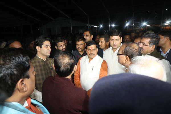 नवनियुक्त मुख्यमंत्री डॉ. मोहन यादव ने शपथ ग्रहण समारोह की व्यवस्थाओं का लिया जायजा