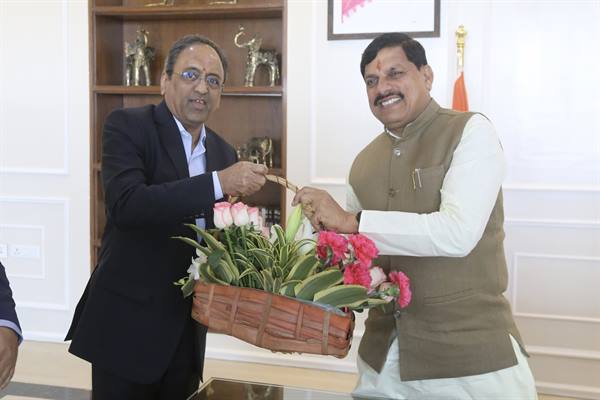 CM Dr. Yadav called on by L&T Chairman Shri S.N. Subrahmanyam