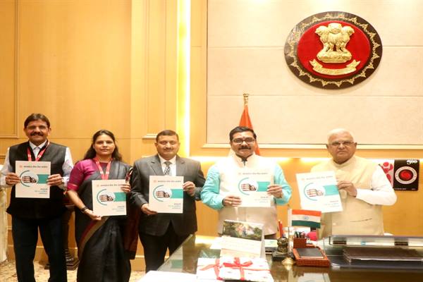 Governor Shri Patel Presented with 68th Annual Report of MPPSC